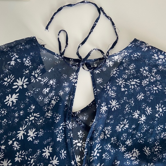 NWT Free People Blue Floral Wallflower Midi Dress - Picture 6 of 8